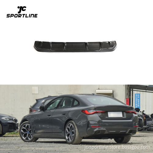 Carbon Fiber Rear Diffuser Lip for BMW i4 M50 Hatchback 2022-2023